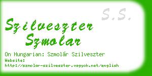 szilveszter szmolar business card